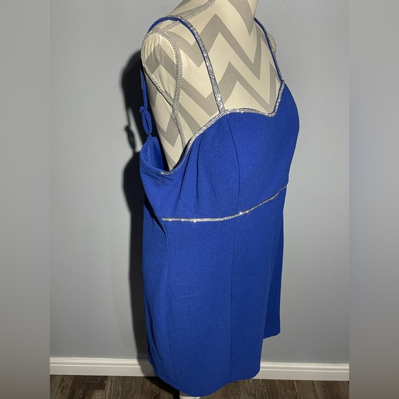 BCX Royal Blue Mini Dress with Silver Accents - Picture 6 of 11